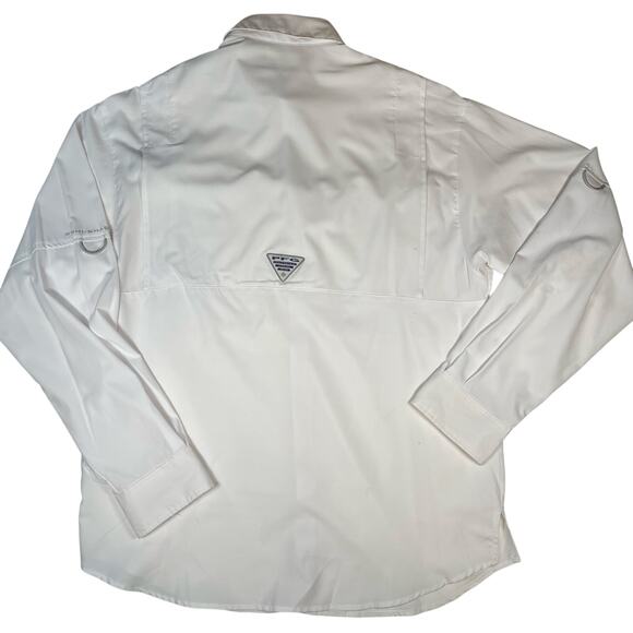 Columbia PFG Omni-Shade White Fishing Shirt Men’s S Long Sleeve Utility Outdoor - Picture 10 of 10